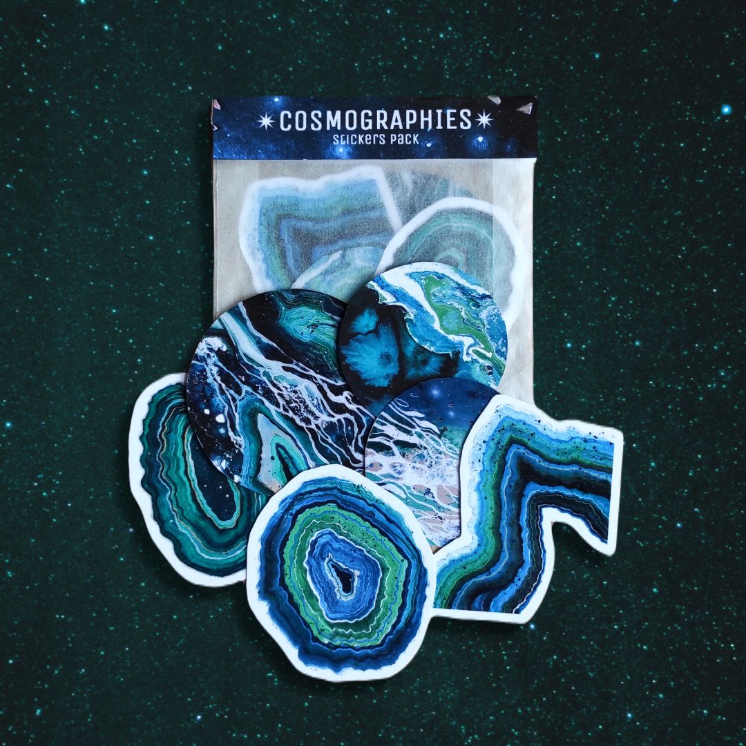"Cosmographies" stickers pack